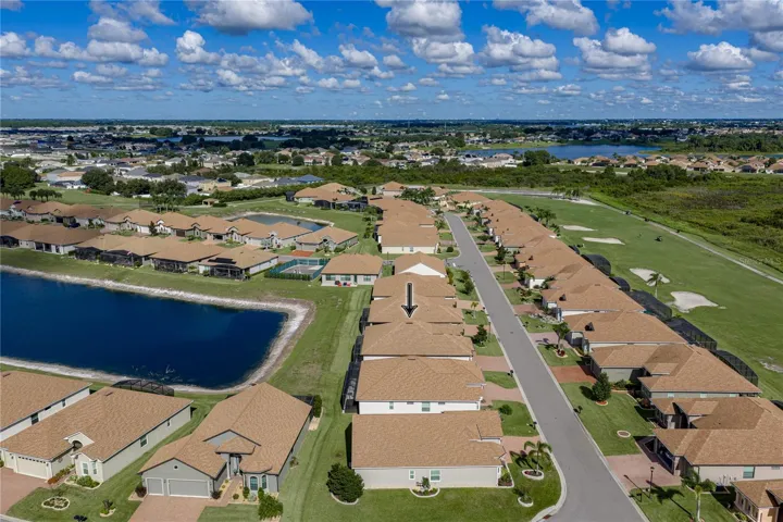 Neighborhood drone view