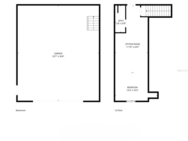 Floor plan for detached garage with apartment