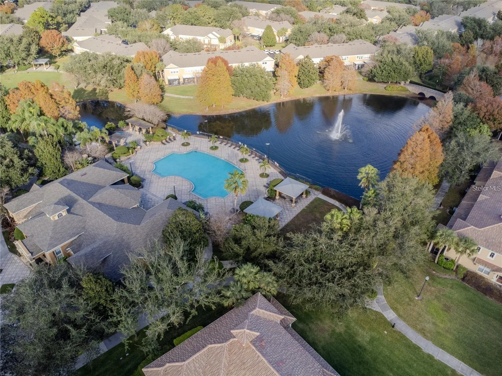 Community amenities surrounded by attractive landscaped grounds