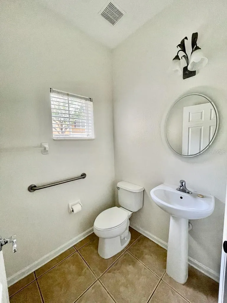 Convenient first-floor half bath.