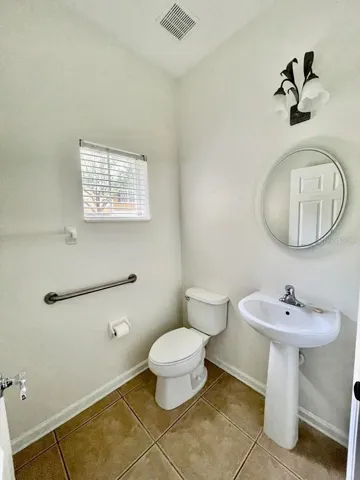 Convenient first-floor half bath.
