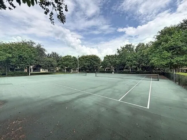 Well-maintained tennis courts available to residents