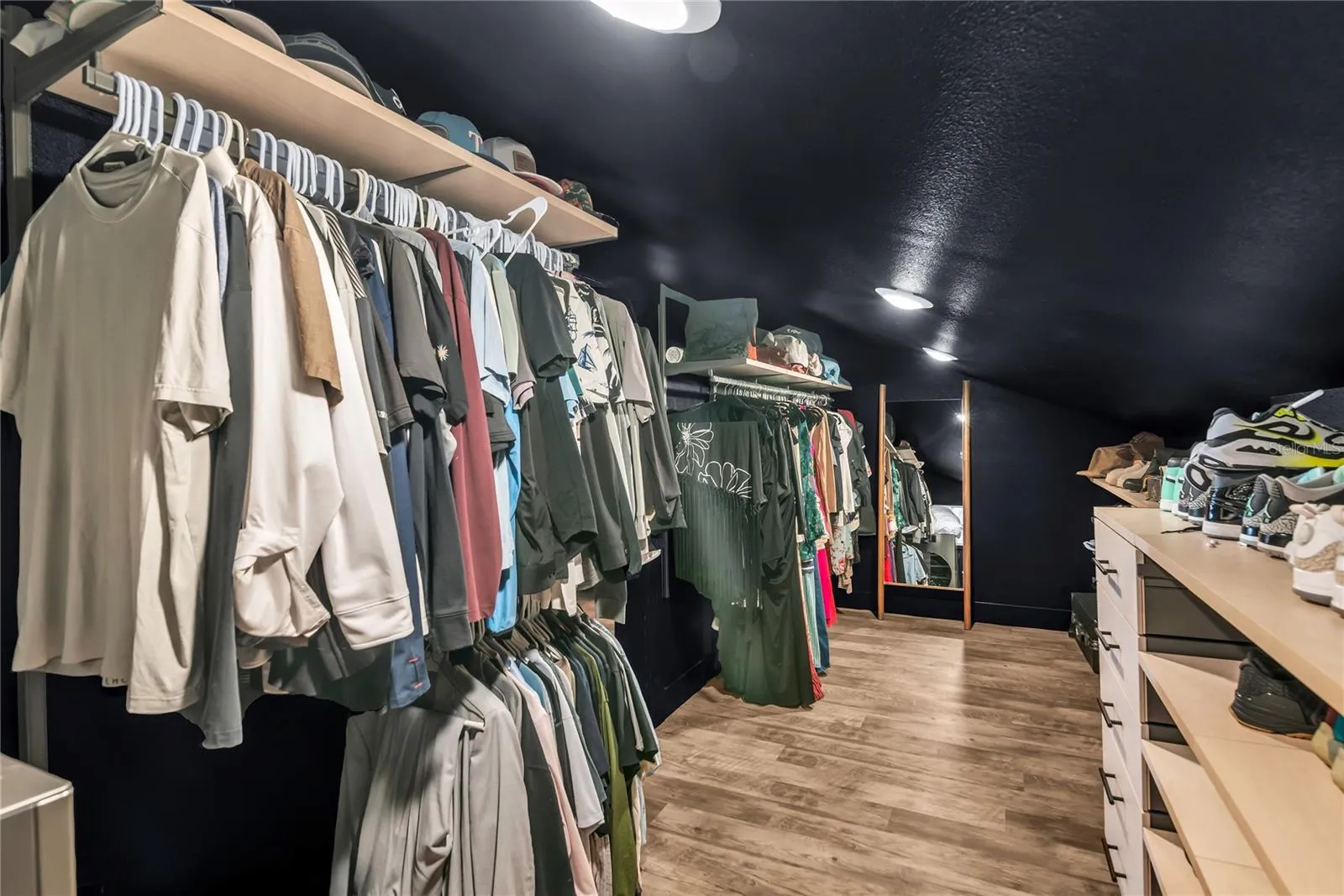 Expansive walk in closet