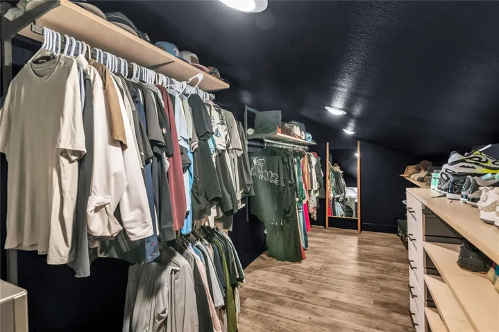 Expansive walk in closet