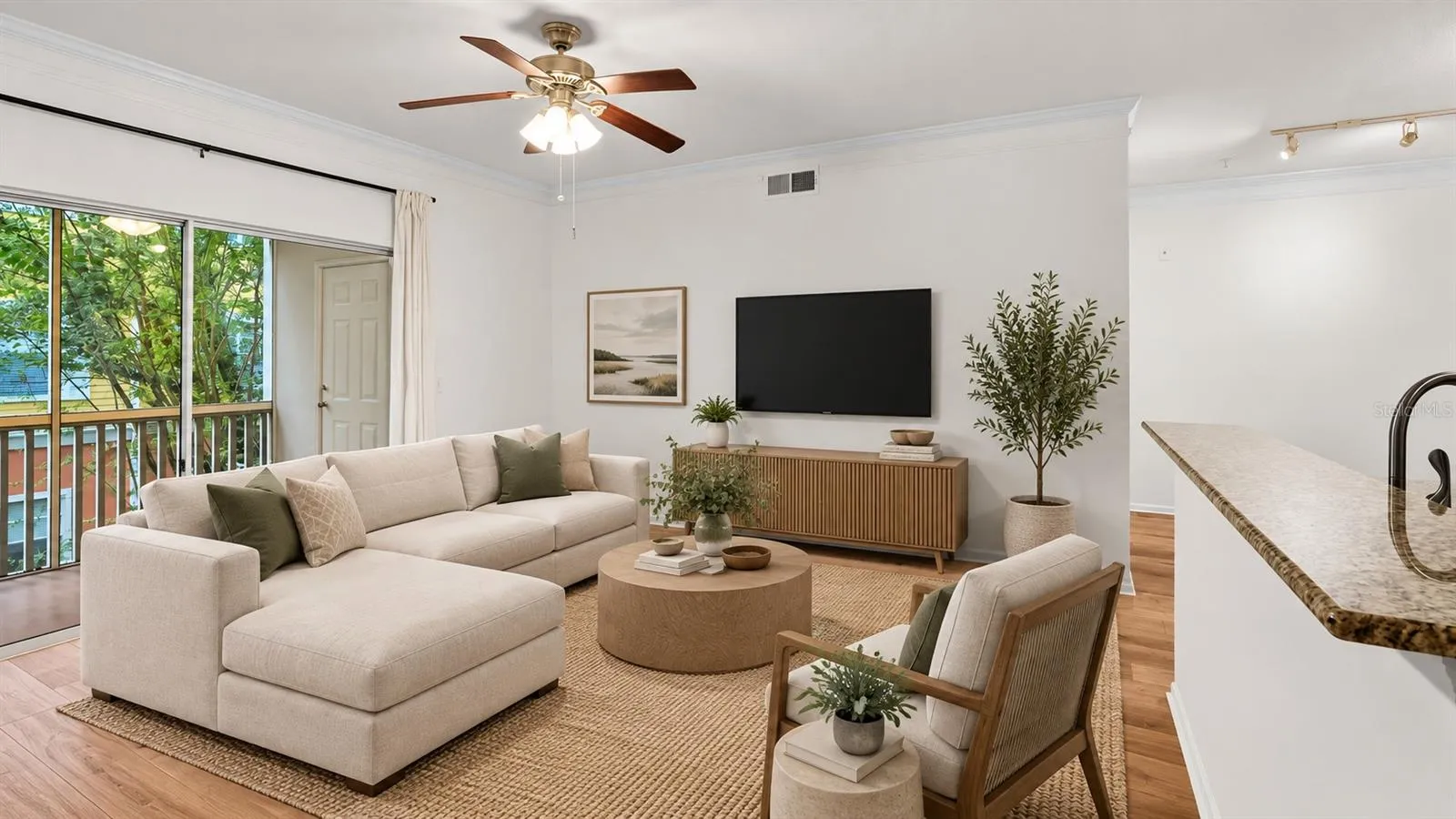 STAGED  FAMILY ROOM
