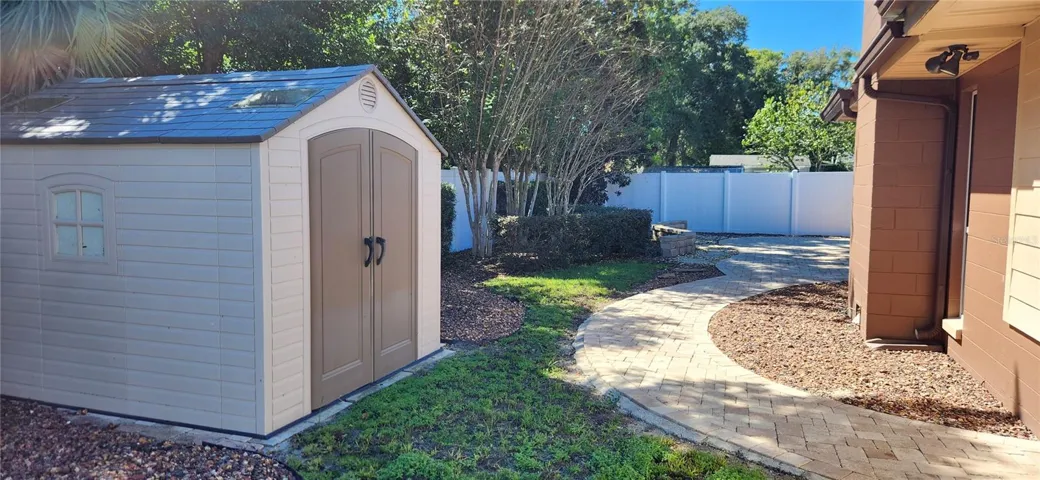 Shed in back yard