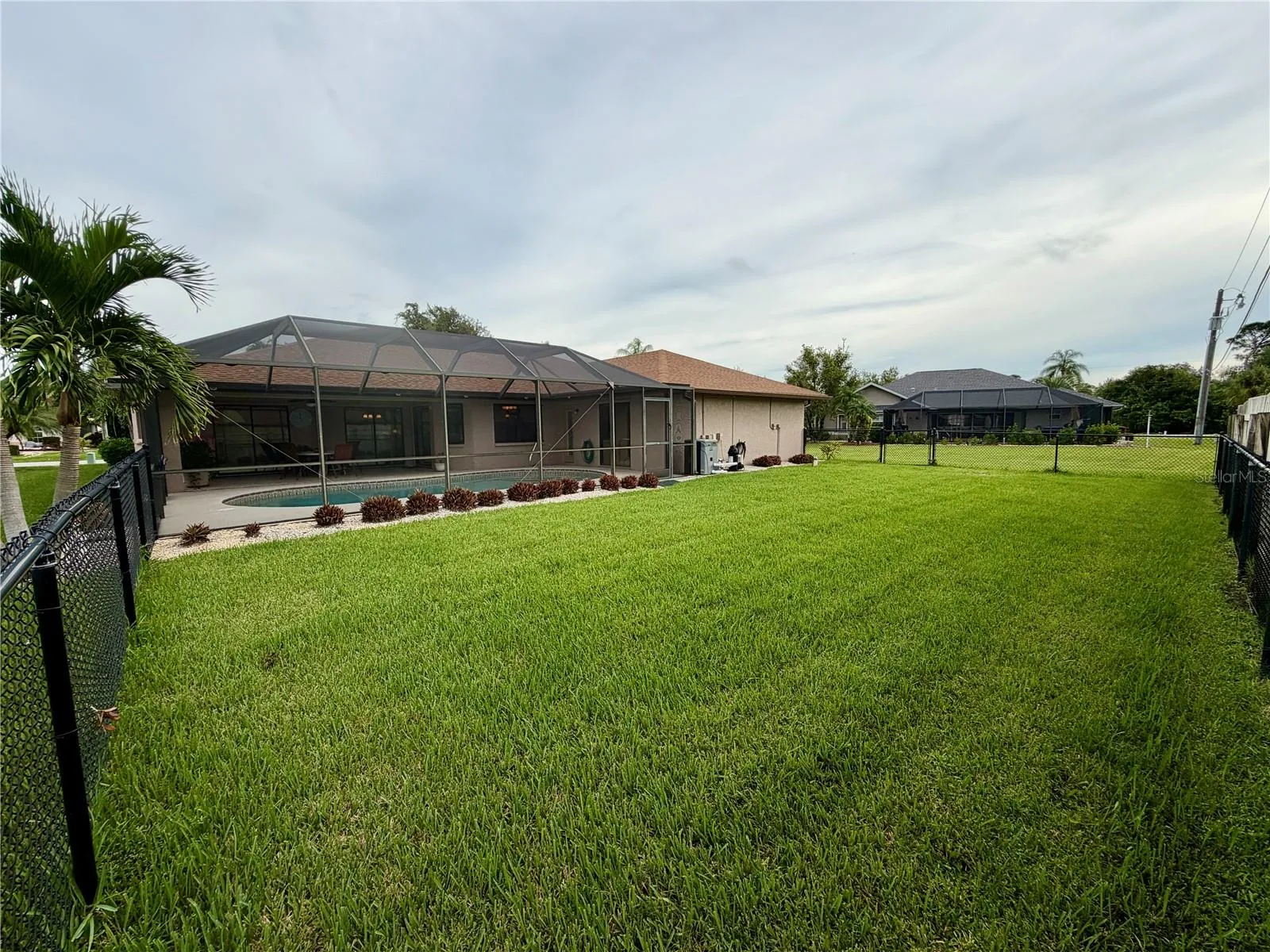 Spacious backyard