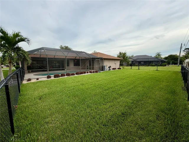 Spacious backyard