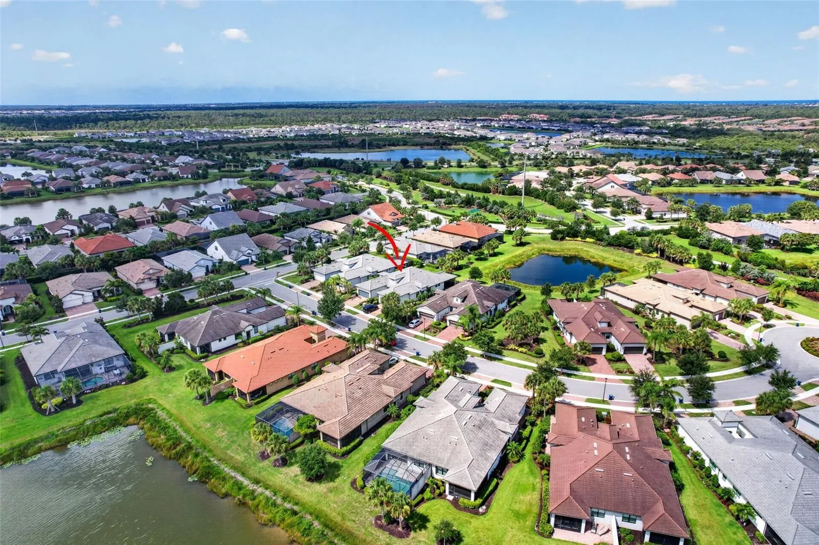 Overhead aerial view