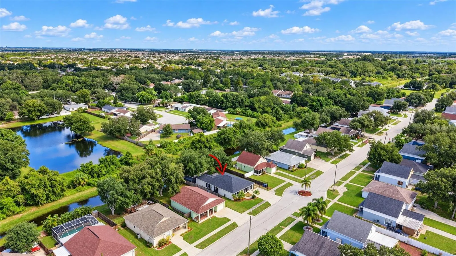 Front aerial view