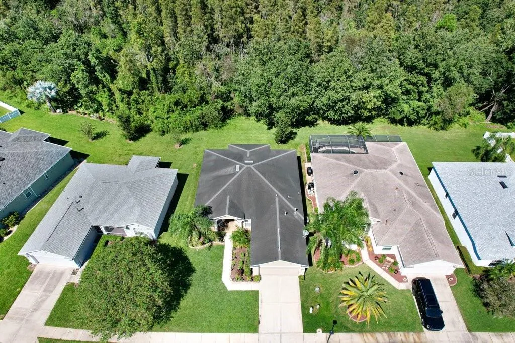 Ariel view of home