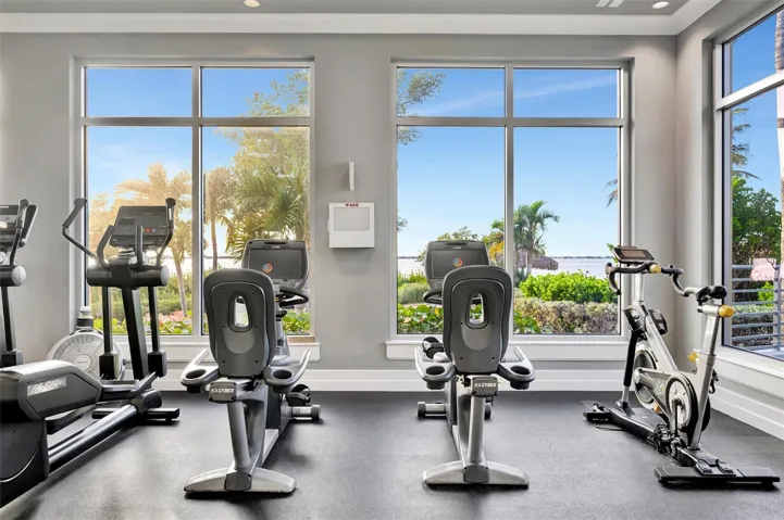 Impressive 4,200-square-foot fitness center.
