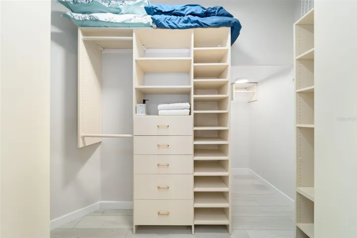Primary closet