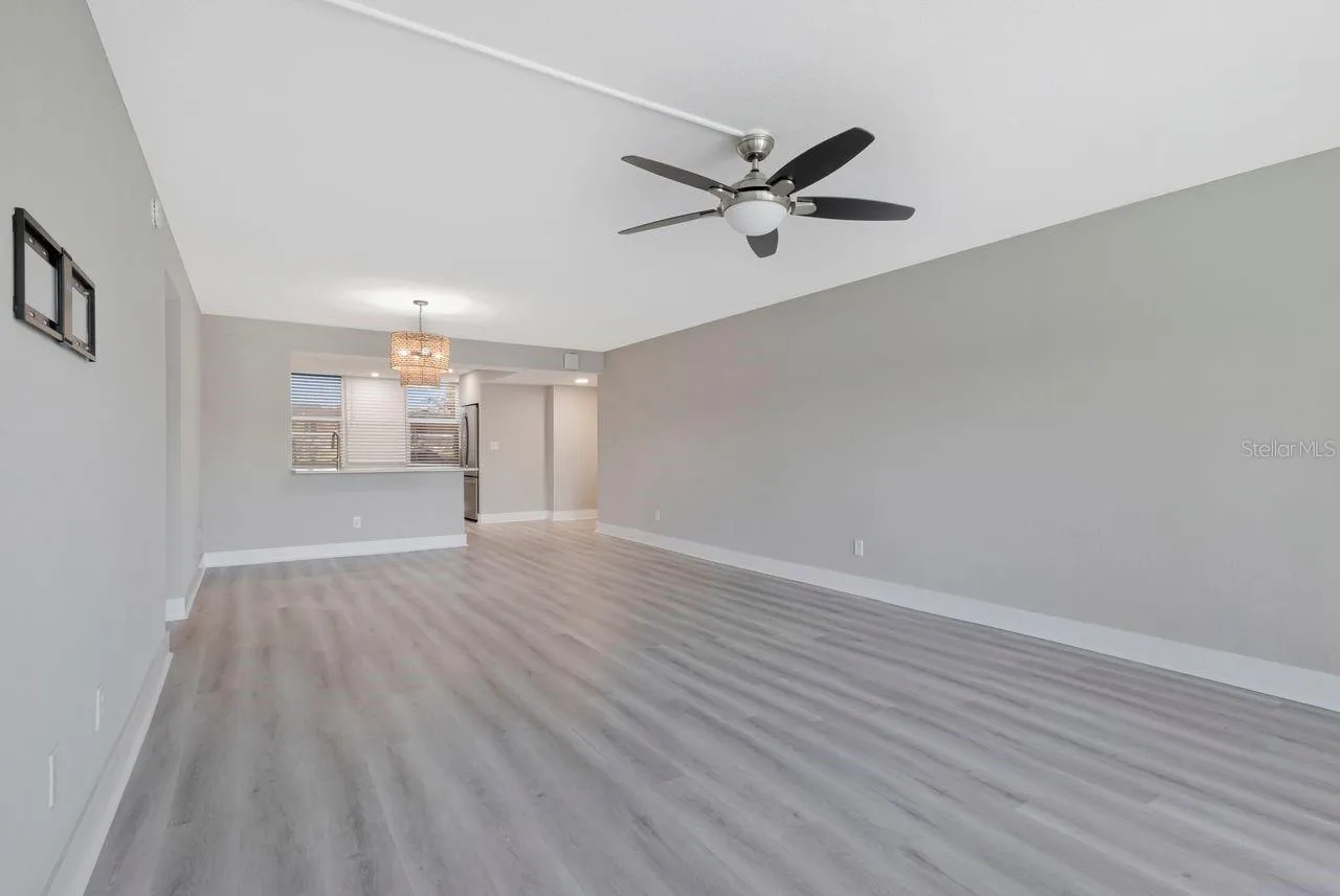Large living/dining space