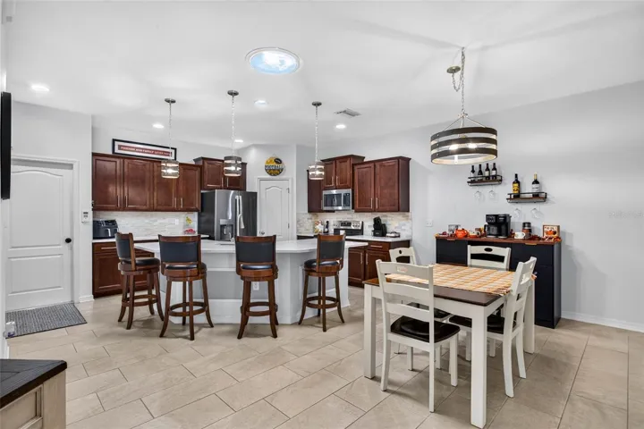 Dining area + kitchen