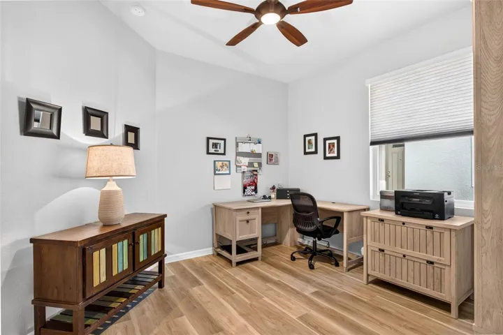 Bedroom 2 currently utilized as an office