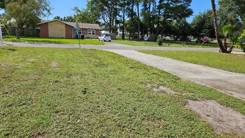 very large front yard