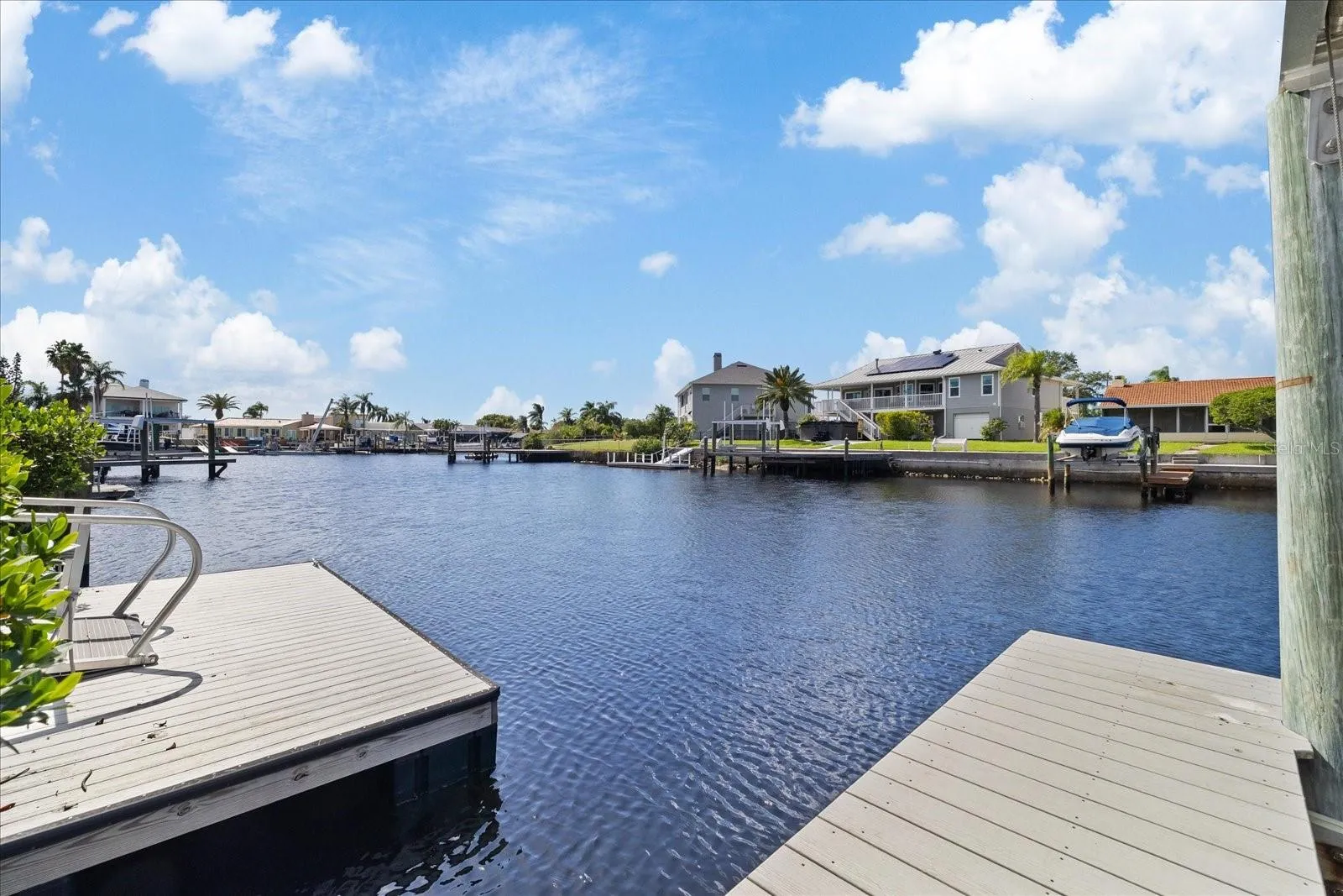 wide canal views from docks
