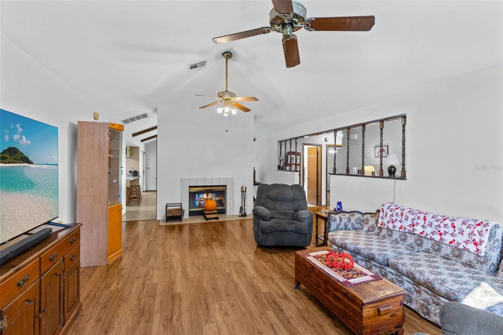 Living room to foyer