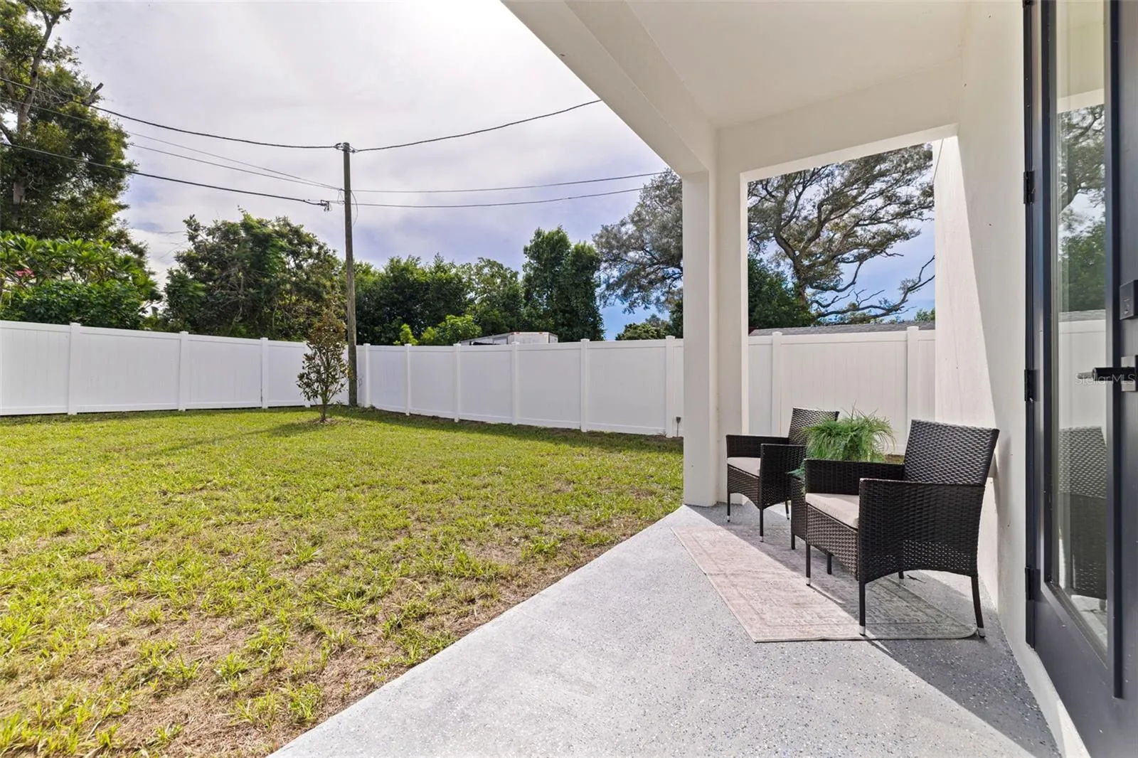 Covered back patio
