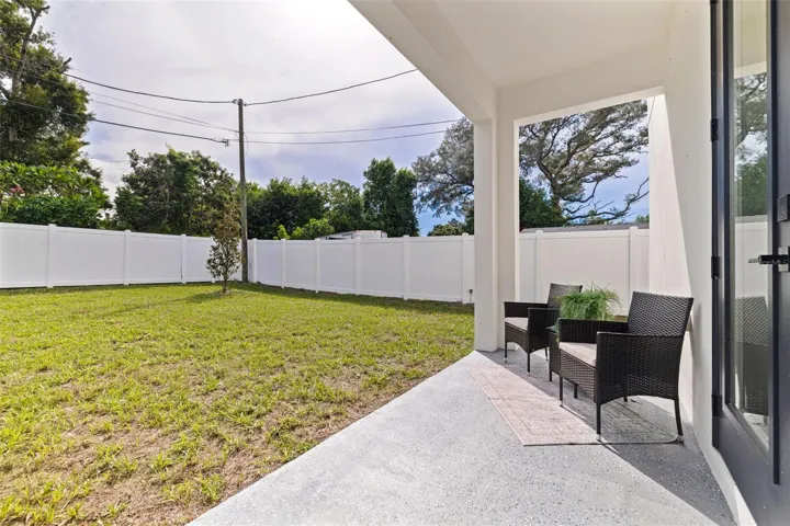 Covered back patio