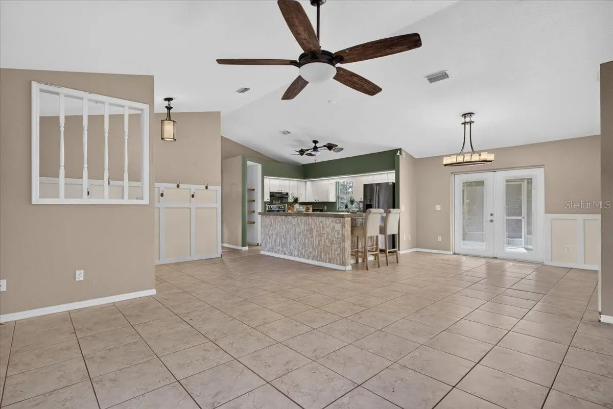Family room toward kitchen