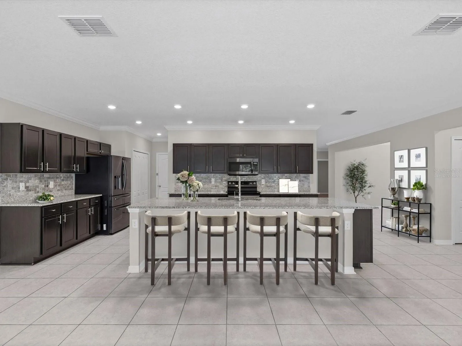 virtually staged kitchen