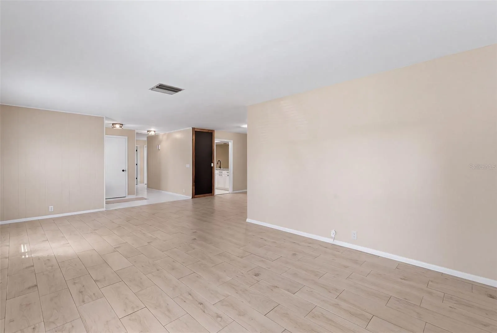 living room looking at dining area