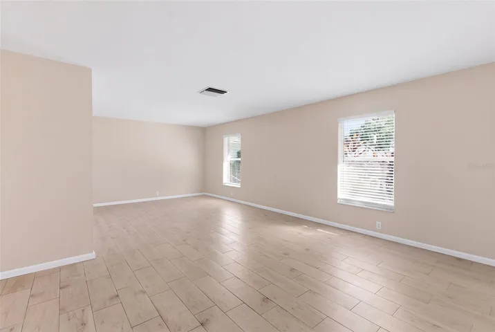 living room and dining area