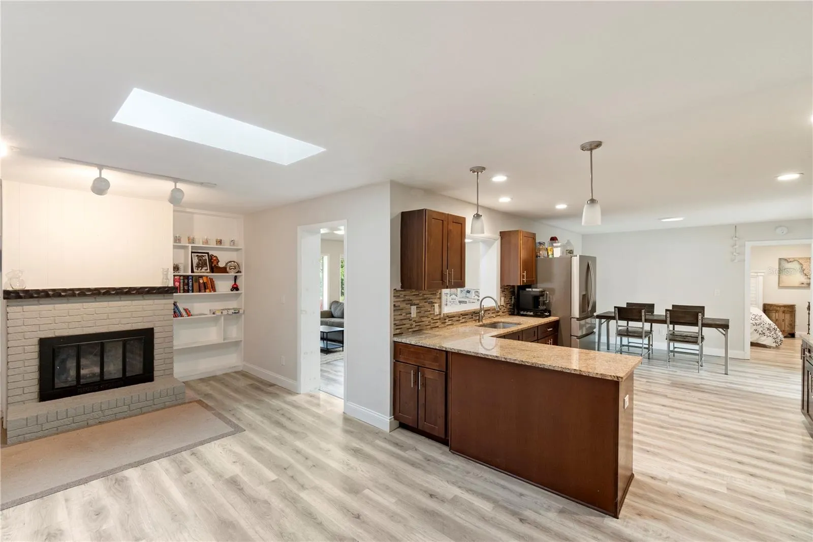 Dining Area w/ Fireplace