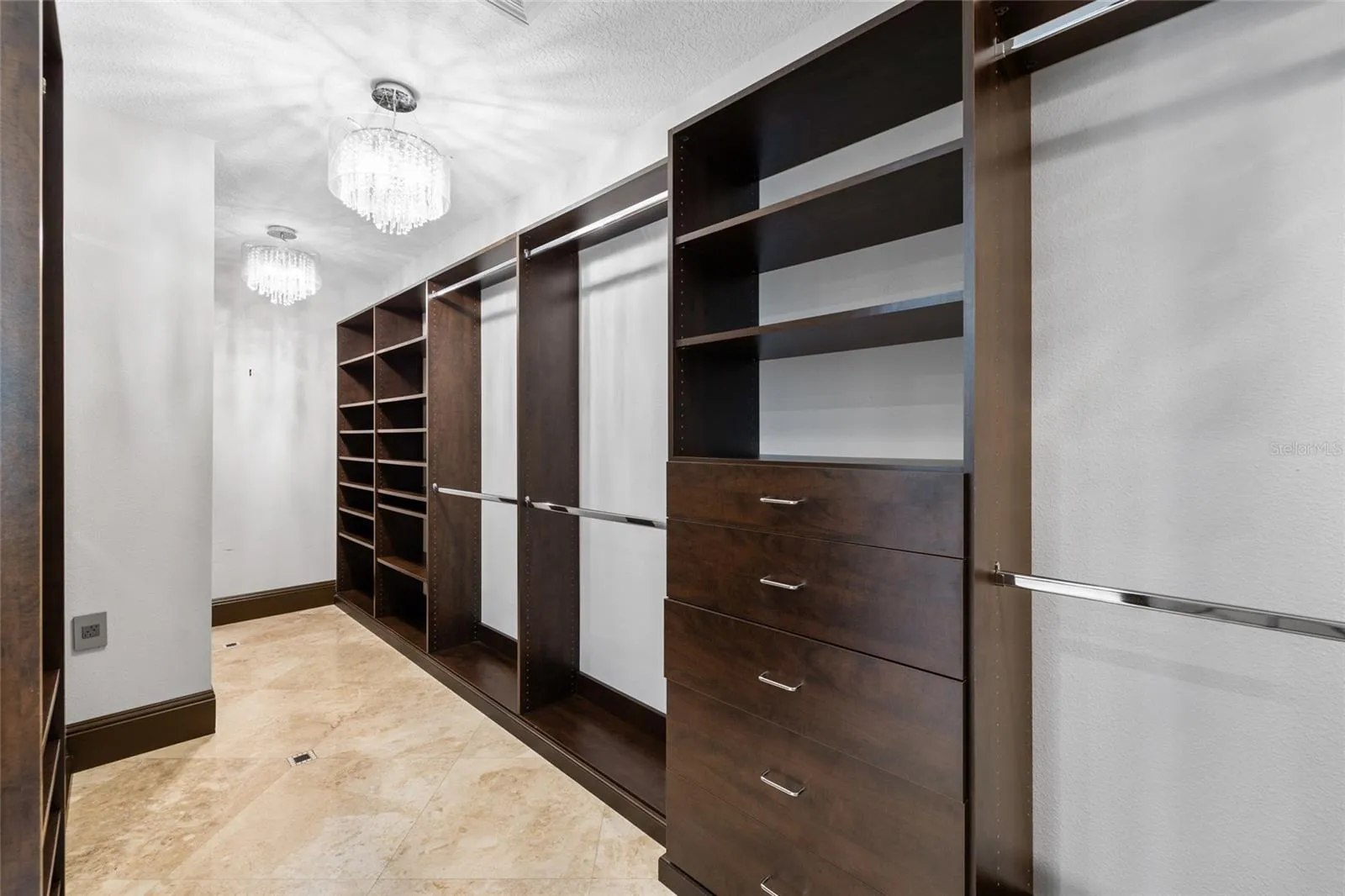 Master bedroom walk in closet