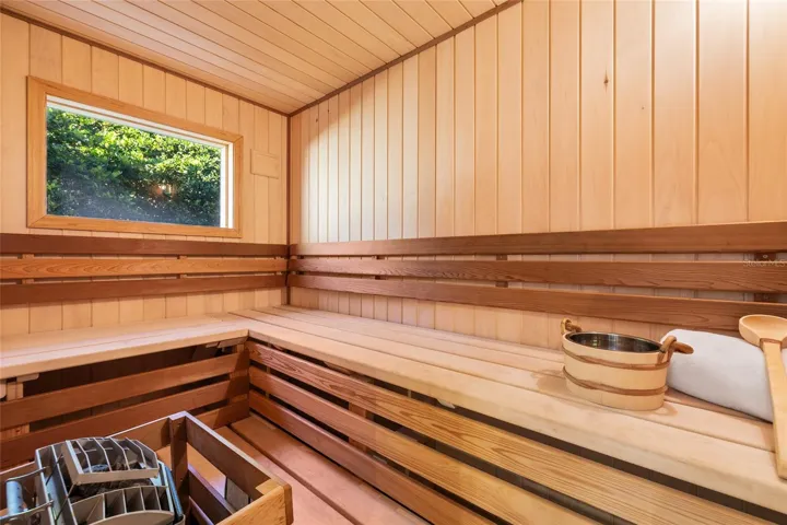 Sauna in master bathroom