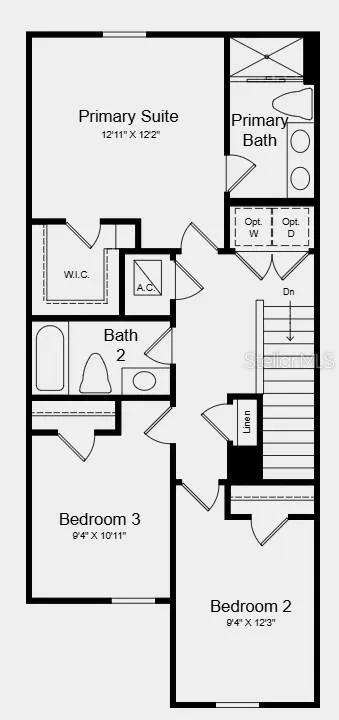 Upper Level Floor Plan - Additional Highlights Include: luxury vinyl plank flooring, whole house blinds, and all appliances included