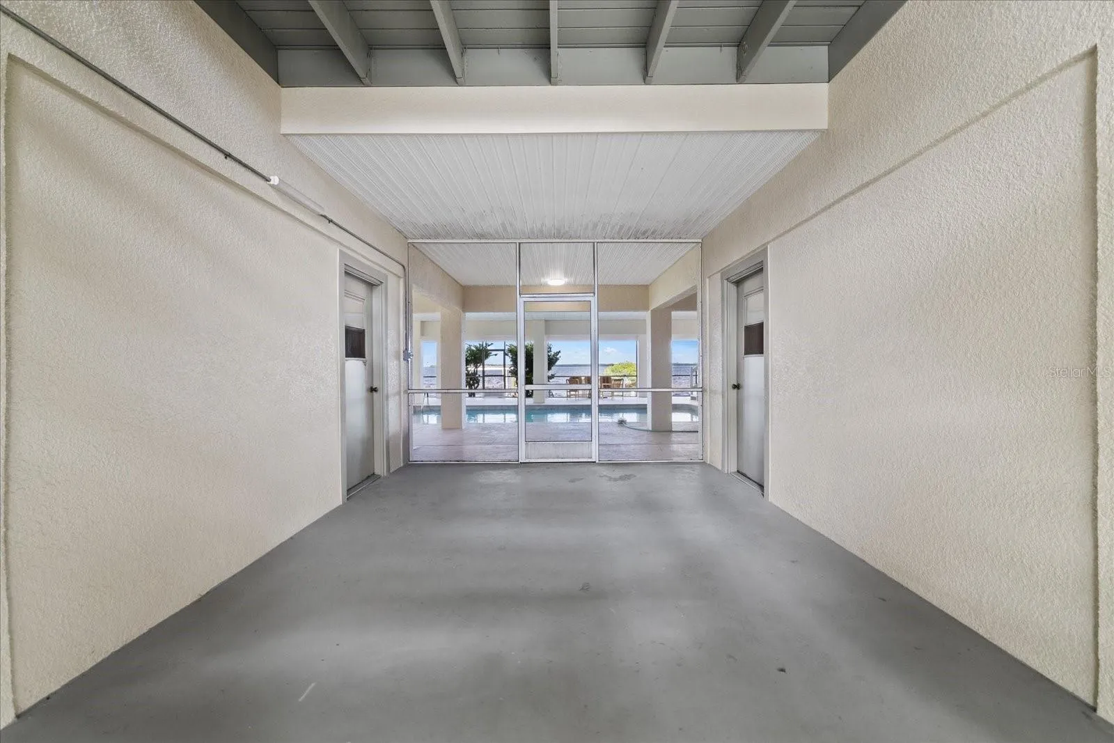 Pool and garage entries