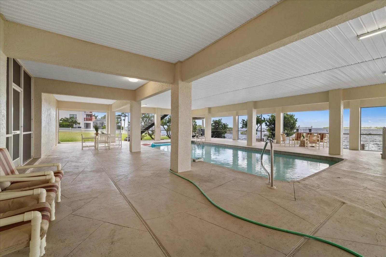 Covered pool area