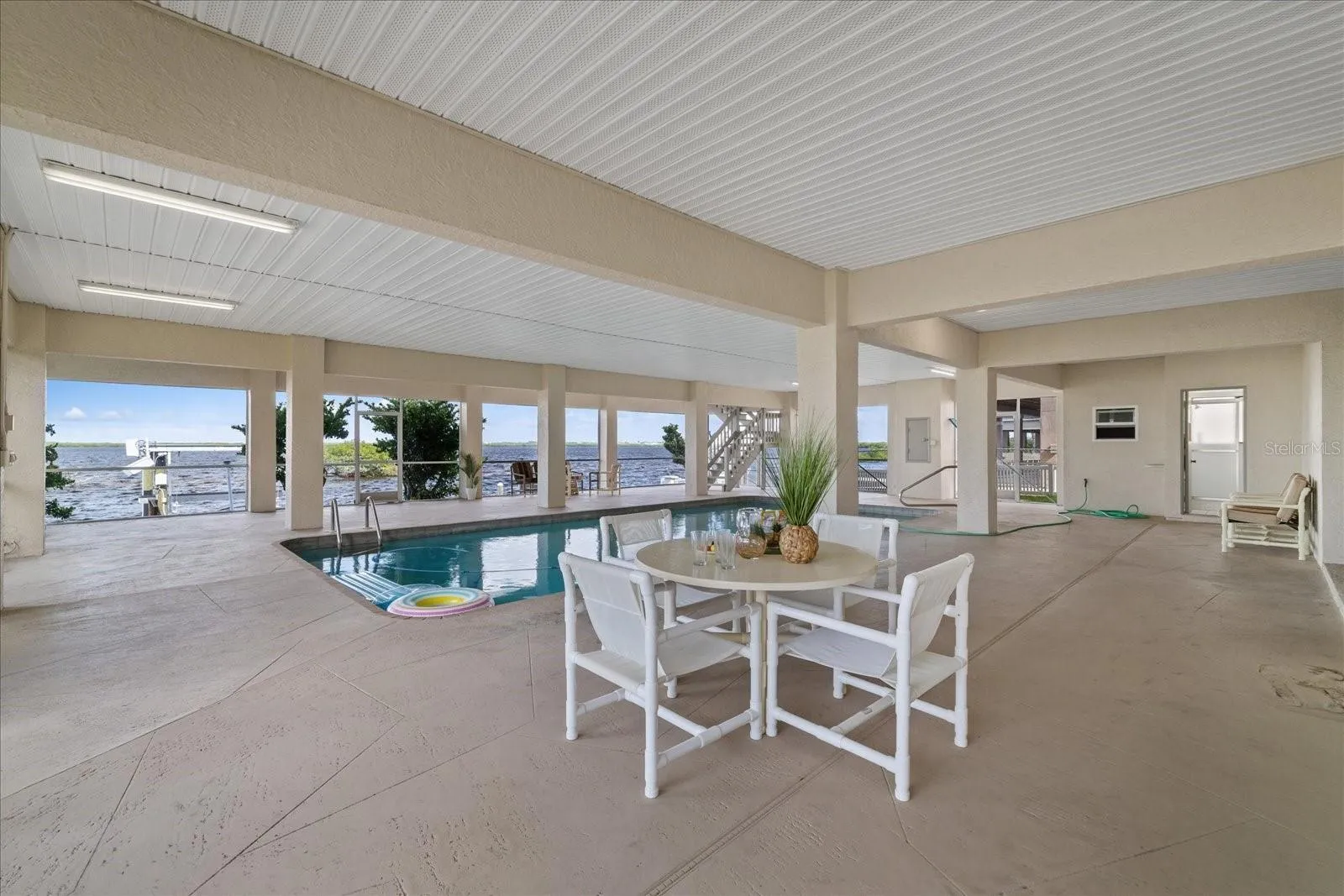 Covered pool area