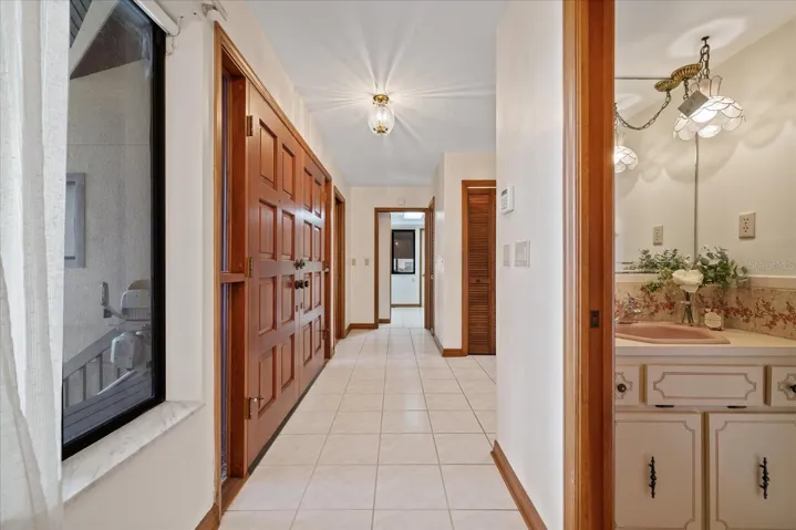 Half bath at entry level