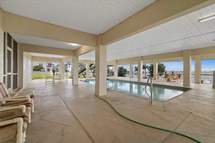 Covered pool area