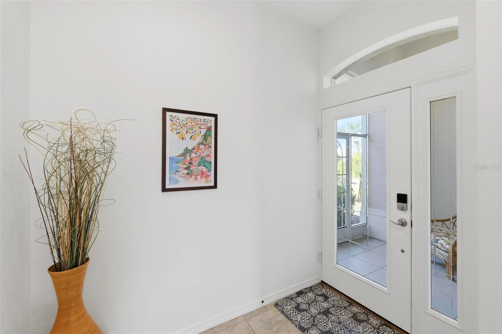Front door into foyer