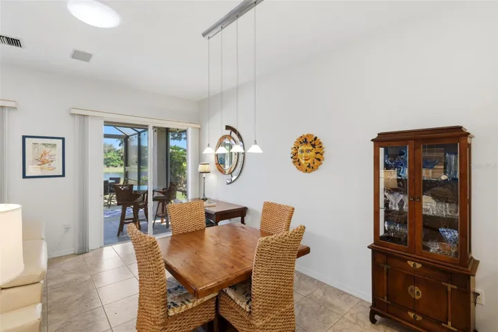 Dining area with lake views