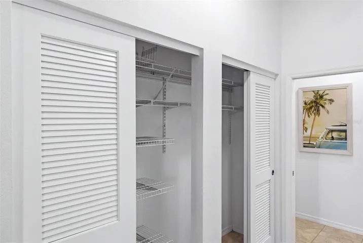 Primary bedroom closets