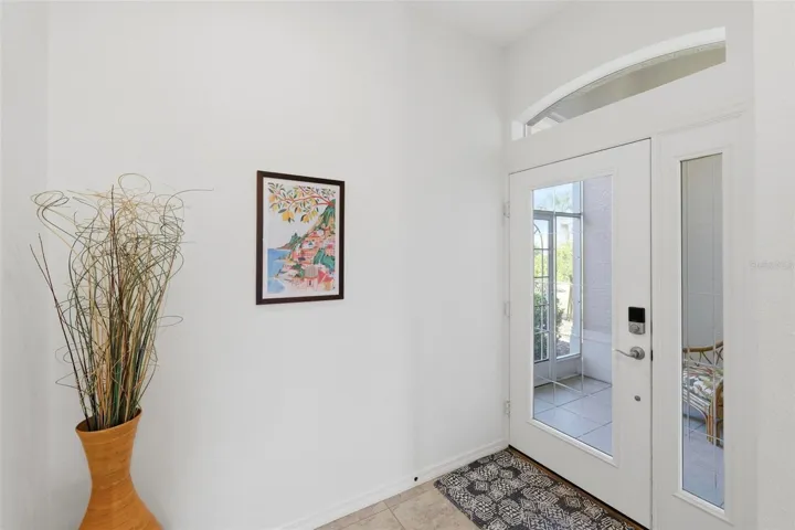 Front door into foyer