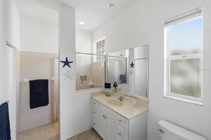 Primary en suite with walk-in shower
