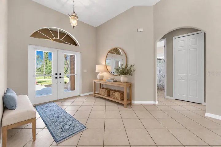 Virtually staged foyer