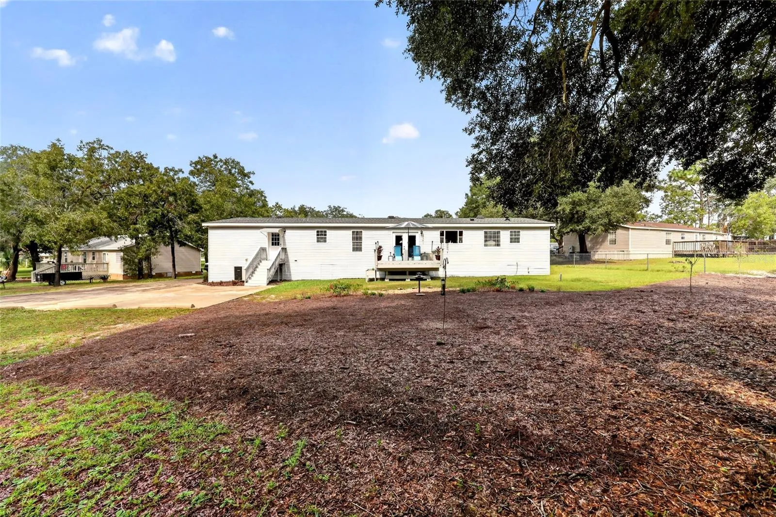 Large backyard area