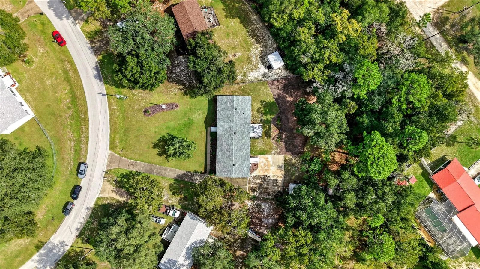 Oversized lot/wooded yard