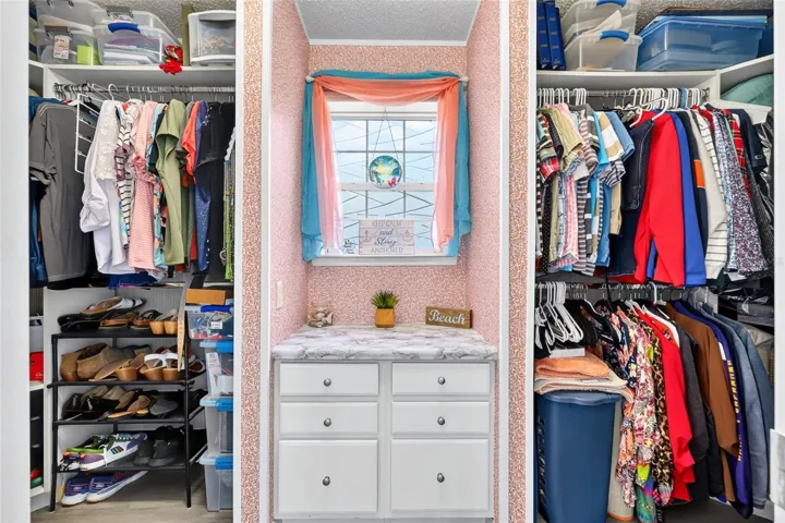 Master walk-in closet