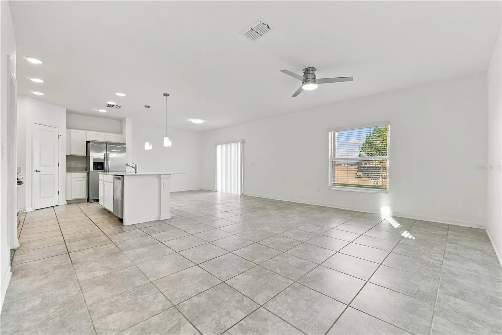 Open-Concept Living Room and Kitchen
