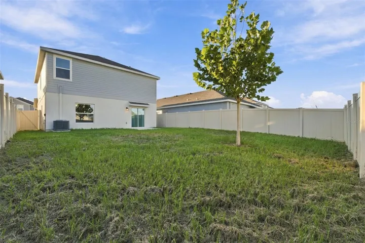 Rear Exterior with Fenced Backyard