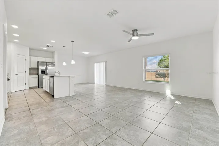 Open-Concept Living Room and Kitchen